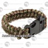 Bracelet de survie paracorde camo avec sifflet
