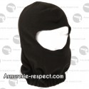 Cagoule polaire noire avec élastique 1 trou