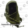 Echarpe shemagh couleur olive et noir