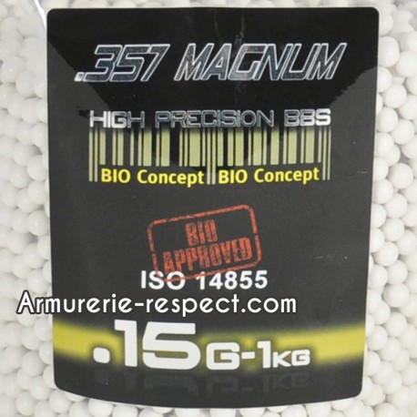 Billes 357 MAGNUM 100 % BIO 0,15gr en sac de 1kg