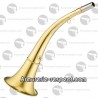 Corne ronde en laiton poli 45 cm