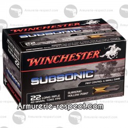 500 cartouches Winchester Subsonic hollow point 22LR