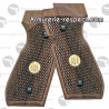 Lot de deux plaquettes de bois pour pistolet à plombs Beretta 92