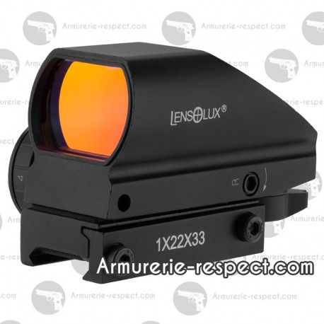 POINT ROUGE LENSOLUX REDDOT SIGHT 1X22X33 RETICULE INTERCHANGEABLE