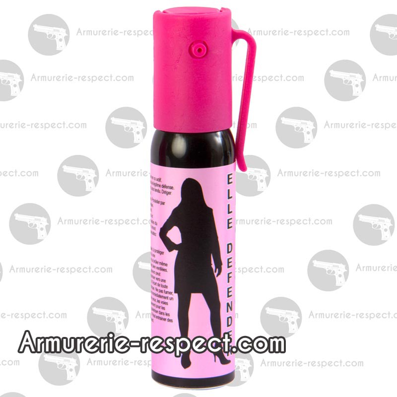 Bombe anti agression féminine 25 ml rose - Armurerie Respect The