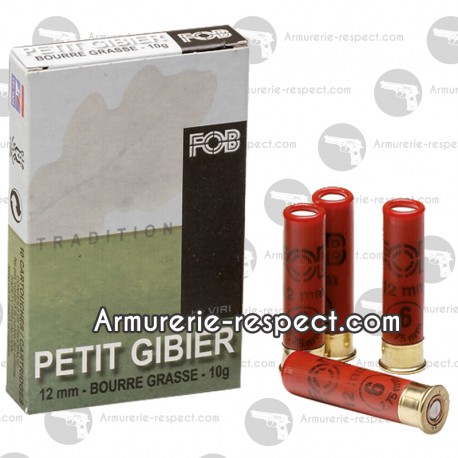 FOB TRADITION PETITES MUNITIONS - CALIBRES 12mm, 14 mm, 410 PETIT GIBIER 12 MM