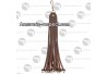 Lacet porte oiseaux 12 brins en cuir plat avec mousqueton