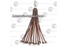 Lacet porte oiseaux 12 brins en cuir plat avec mousqueton