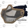 Masque de protection grillagé bas de visage tan Swiss Arms
