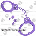 Paire de menottes violettes Perfecta HC160 avec 2 clefs