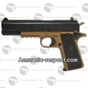 Colt 1911 tan et noir version lourde airsoft spring