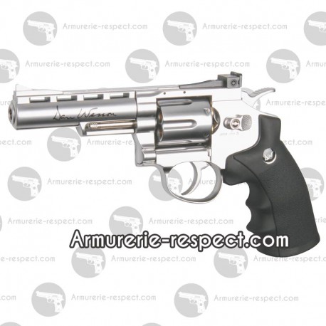 16181 Dan Wesson ASG revolver airsoft nickel 4" grip noir