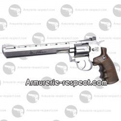 Revolver airsoft Dan Wesson 8" nickel crosse style bois full métal