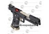 Réplique airsoft HX2202 IPSC split black GBB