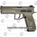 Pack CZ P-09 FDE réplique airsoft GBB culasse mobile avec mallette