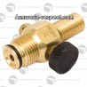 Valve on off en métal pour bouteille de paintball