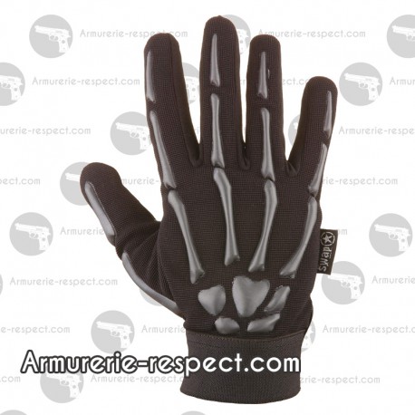 Gants SWAP Bones Noir Gants SWAP Squelette Taille XL