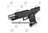 Réplique airsoft HX2302 IPSC full black en GBB