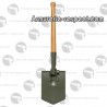 Pelle 63 cm pliable avec manche en bois et housse