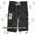 Pantalon 3/4 air combat noir délavé du XS au XXXL