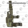 Holster de cuisse vert confortable en cordura droitier