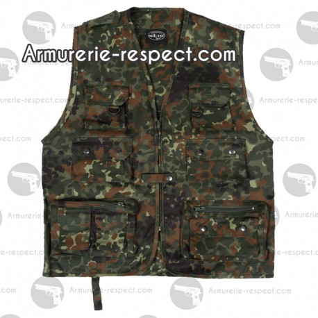 Gilet multipoche camo BW du S au XXXL