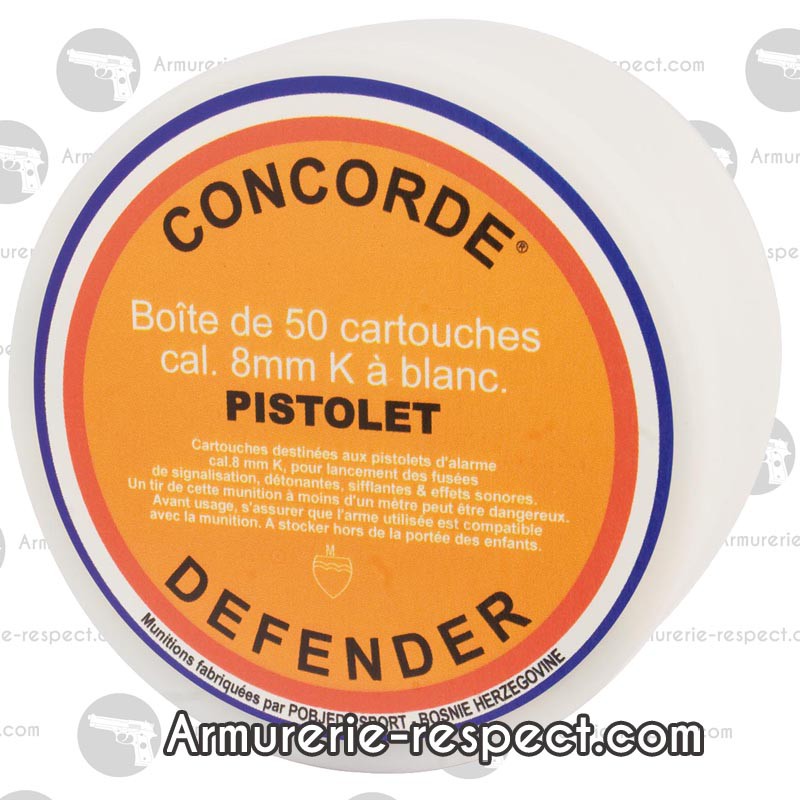 lot de 50 cartouches à blanc 8 mm munitions pour pistolet alarme