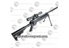 Urban sniper fusil airsoft avec lunette et bipied