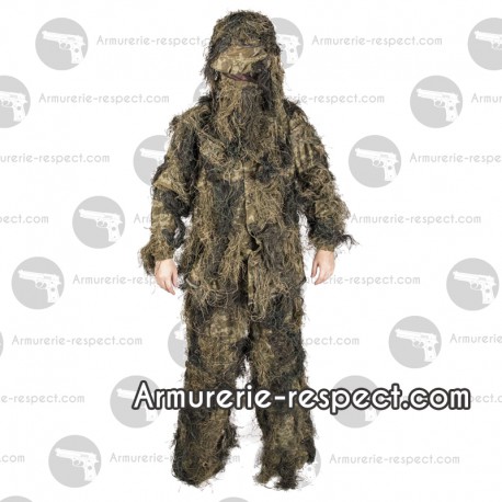 Tenue ghillie anti feu 4 pièces woodland