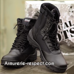 Boots tactical de sécurité avec lacets et zip
