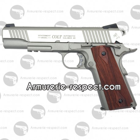 Réplique airsoft Colt 1911 argenté