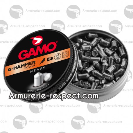 200 plombs Gamo G-hammer lourds en 4.5 mm
