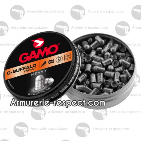 200 plombs Gamo G-buffalo 4.5 mm lourds pénétrants