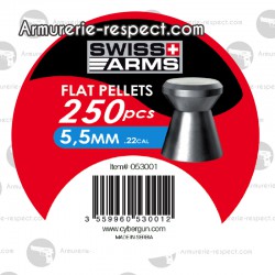 250 plombs plats Swiss Arms 5.5 mm