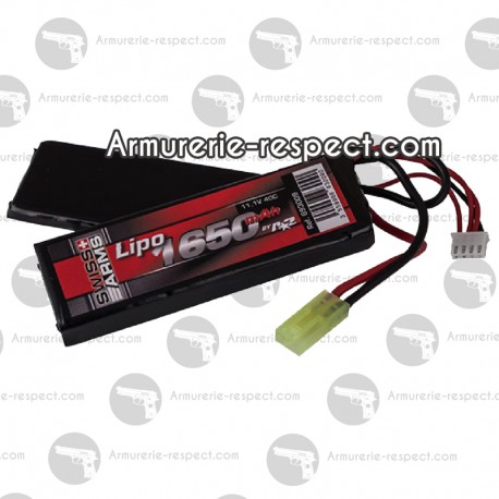 Batterie Swiss Arms  Lipo 11.1V 1650 mAh 40C twin