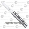 Couteau papillon lame inox Cudeman manche 12 cm