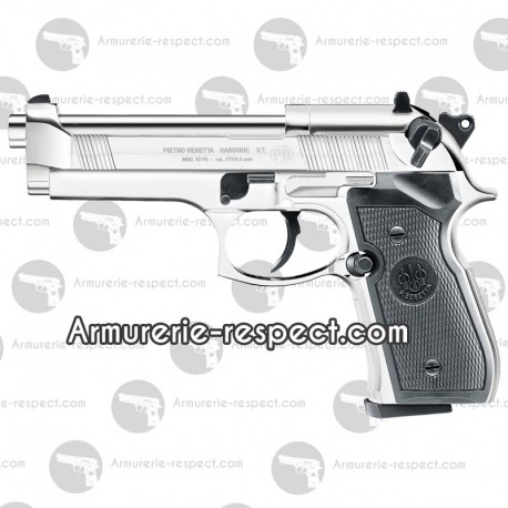 Pistolet à plombs Beretta M92 FS silver full metal 4.5 mm Co2