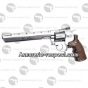 Revolver Dan Wesson nickel crosse style bois 8 pouces à billes d'acier