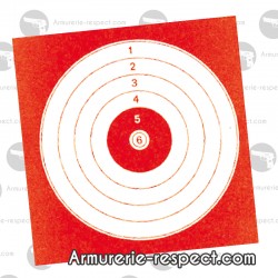 100 cibles en carton 14x14 cm rouge - Armurerie Respect The Target SARL