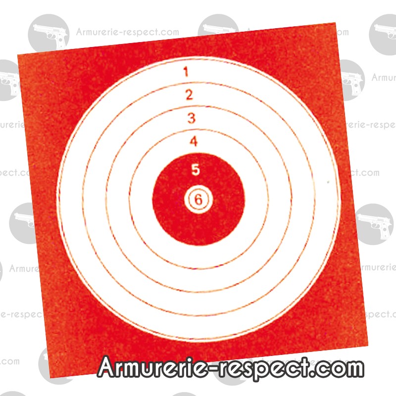 100 cibles en carton 14x14 cm rouge - Armurerie Respect The Target