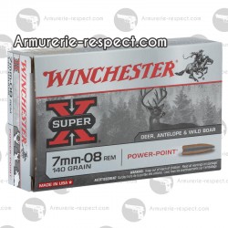 20 cartouches de chasse Winchester cal 7.08 Rem