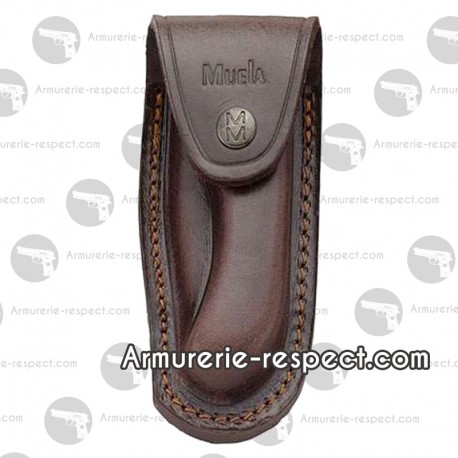 Etui en cuir moulé Muela marron