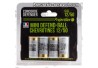 4 chevrotines de protection Mini Defend Ball en caoutchouc 12/50