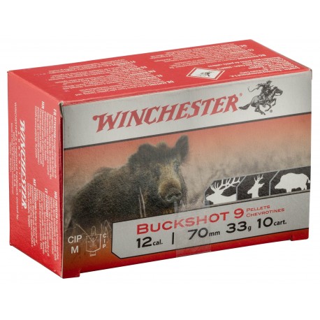 Cartouches Winchester Chevrotines Buckshot - Cal 12/70
