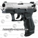 Pistolet alarme Walther P22 culasse nickel 9 mm