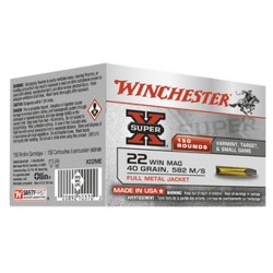 Munitions Super X Blindée - Cal 22 Win Magnum