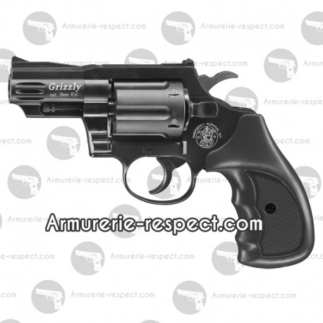 Revolver Smith et Wesson Grizzly noir 9 mm à blanc