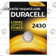 Pile bouton CR2430 de 3V Duracell