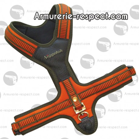 Harnais pour chien en néoprène orange Niggeloh