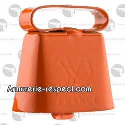Sonnaillon orange fluo Hélen Baud 3 à 6 cm